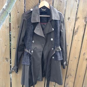 Steve Madden Olive Green Peplum Coat